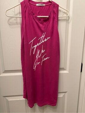 Peloton Hot Pink Script Muscle Tank